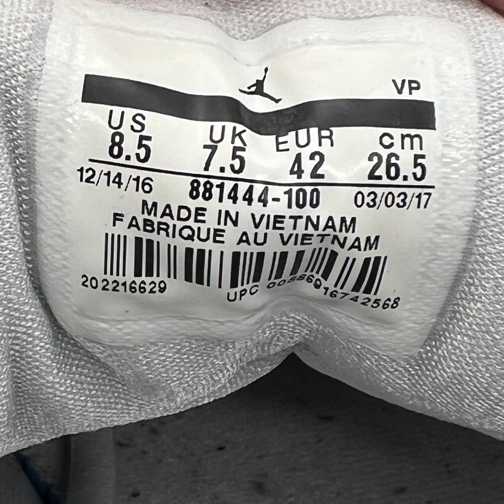 Air Jordan 23 B Fly Cool Basketball Shoes Sneakers White Grey Mens Size 8.5 - Picture 3 of 16